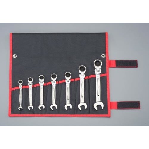 コンビネーションギアレンチ(首振)7本組/8−19