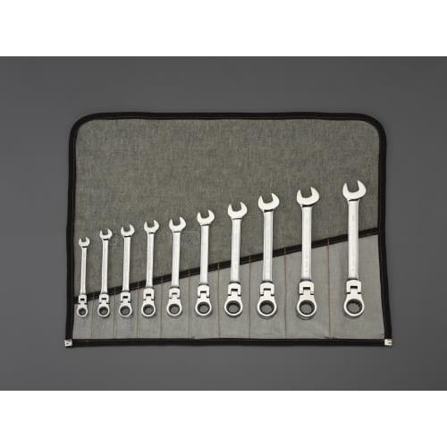 コンビネーションギアレンチ(首振)10本組