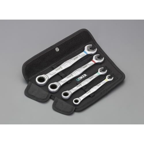 コンビネーションレンチ(ラチェット式)4本組