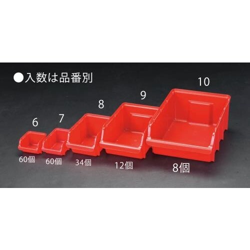 パーツトレー赤(60個)103x115x74mm