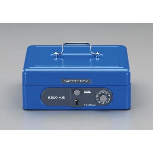 手提げ金庫(ブルー)195x155x85mm