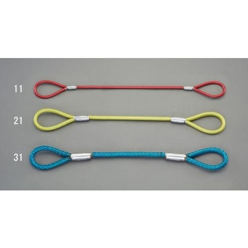被覆付ワイヤースリング(赤)6mmX2.0m