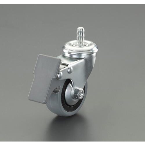 キャスター(ブレーキ付/ねじ式)60mm/M12