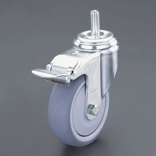 キャスター(自在・ねじ・ブレーキ付)125/M12