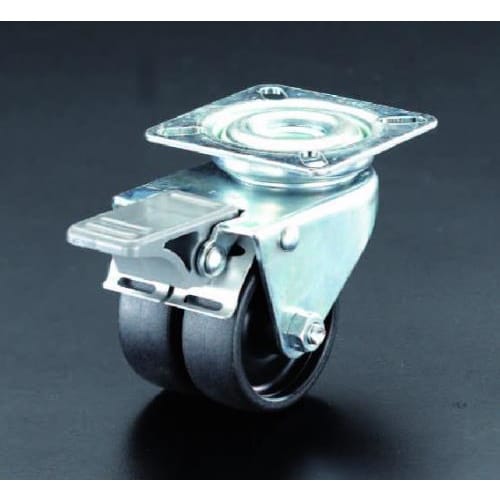 キャスター(ツインホイール・後輪ブレーキ)50mm