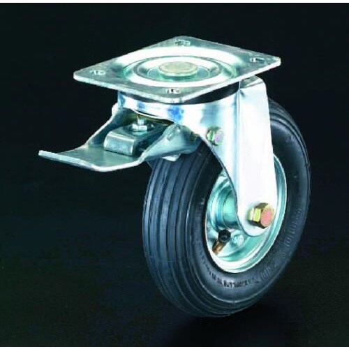 キャスター(自在・空気入・前輪ブレーキ)200mm