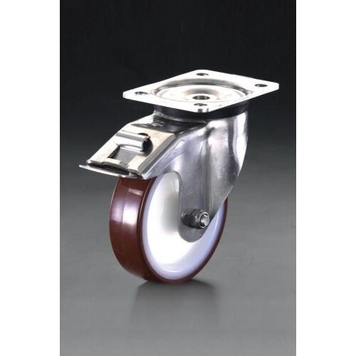キャスター(自在・後ブレーキ付・ステンレス製)75