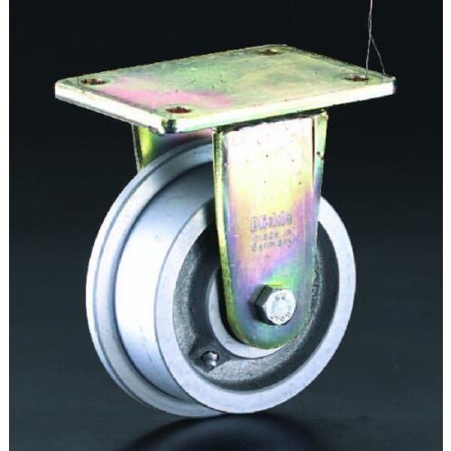 キャスター(スティール車輪・レール用)125mm