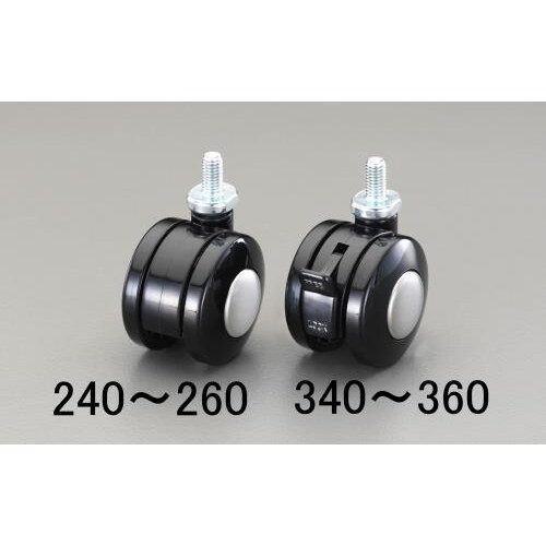キャスター(ツインホイール・ブレーキ)60mm