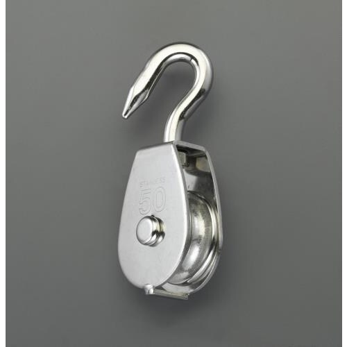 滑車(フック付・ステンレス製)137mm