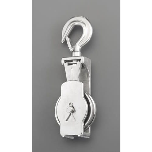 [ワイヤー用フック付滑車(ステンレス製)102.0