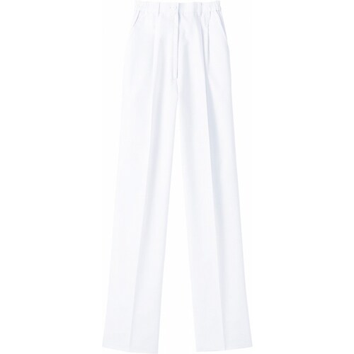 レディース2タックパンツ WH10442 白 3L