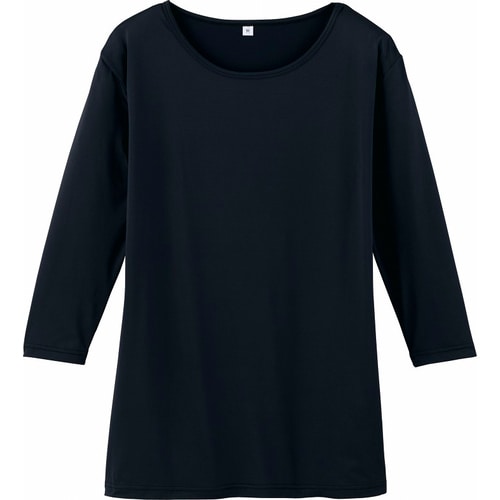 七分袖起毛Tシャツ WH90129 3L 黒