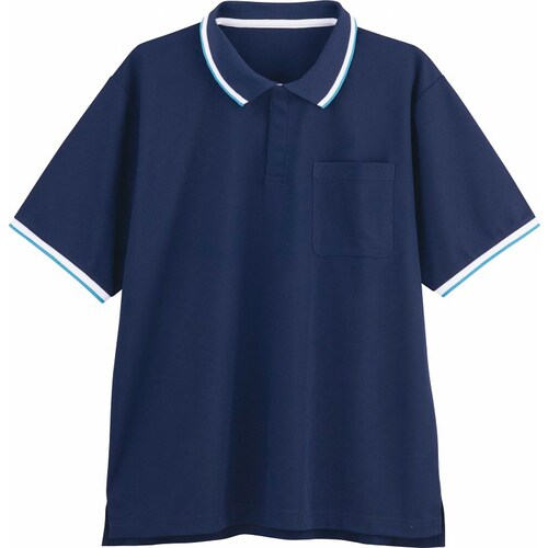 男女兼用半袖ポロシャツ WH90318 紺 SS