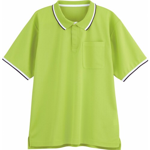男女兼用半袖ポロシャツ WH90318 薄緑 LL