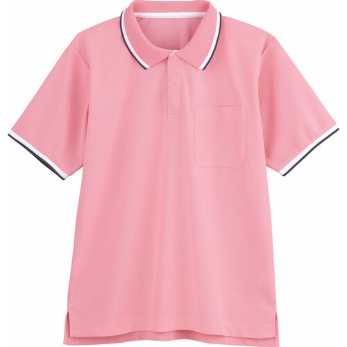 男女兼用半袖ポロシャツ WH90318 桃 3L