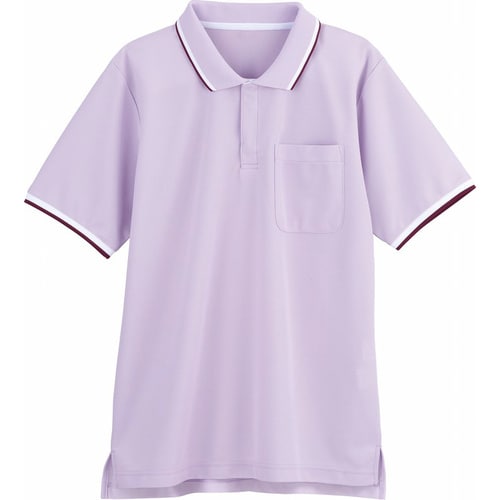 男女兼用半袖ポロシャツ WH90318 薄紫 L