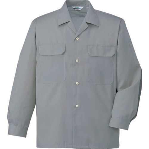 長袖オープンシャツ 6055 グレ− LL