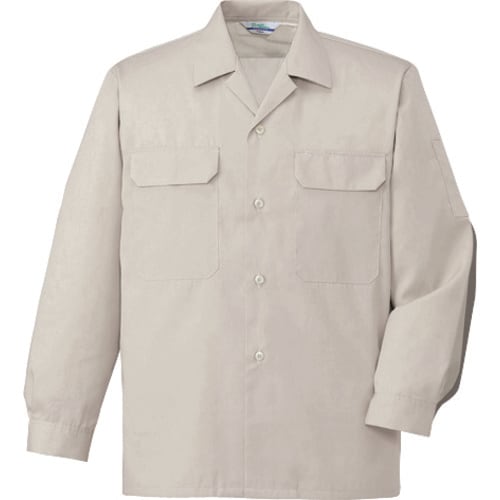 長袖オープンシャツ 6055 ベ−ジユ 5L