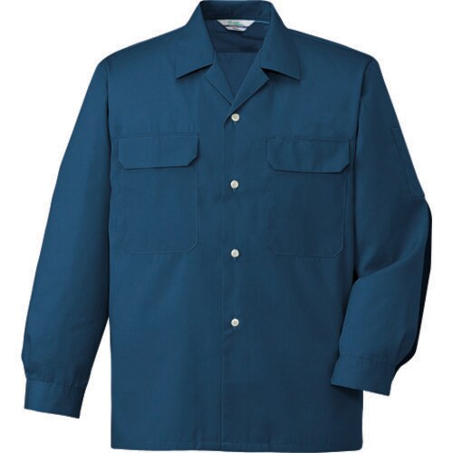 長袖オープンシャツ 6055 ネ−ビ− M