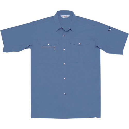 半袖シャツ 14014 ブル−グレ− 4L