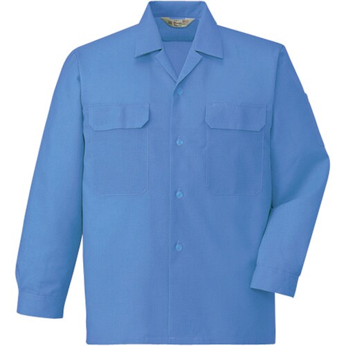 長袖オープンシャツ 2155 ブル− M