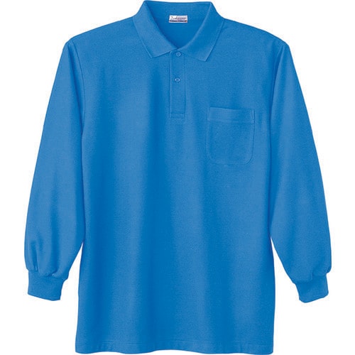 長袖ポロシャツ 24434 ブル− 4L