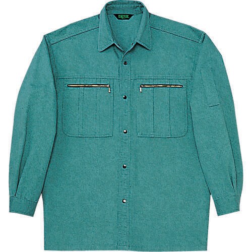 長袖シャツ 30204 グリ−ン M