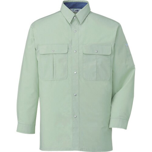 長袖シャツ 34004 ア−スグリ−ン LL