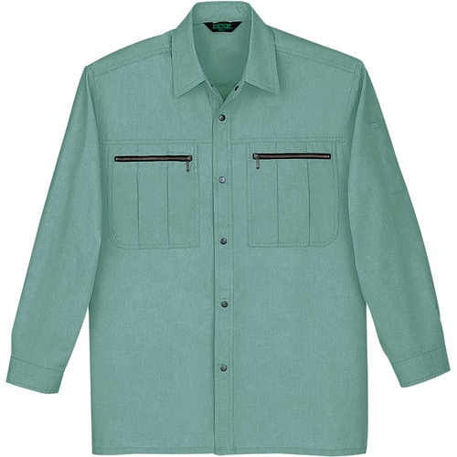 長袖シャツ 34204 グリ−ン LL