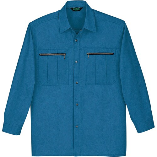 長袖シャツ 34204 ダ−クブル− 4L