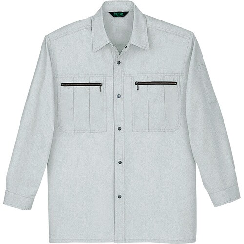 長袖シャツ 34204 シルバ− LL