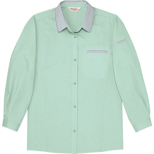 レディース長袖シャ 45305 Lグリ−ン LL