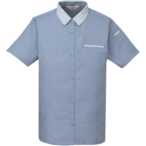 レディース半袖シャ 45315 ミストブル− LL