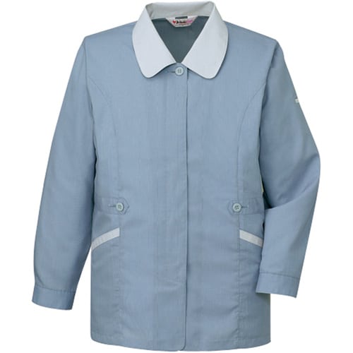 長袖スモック 45325 ミストブル− 5L