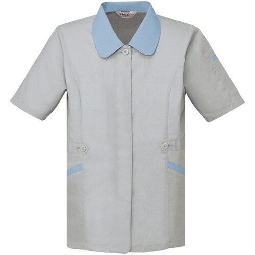 半袖スモック 45335 シルバ− M