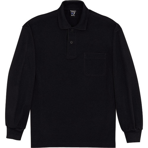 長袖ポロシャツ 47604 ブラツク EL