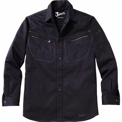 長袖シャツ 52504 シヤイニ−ブラツク L