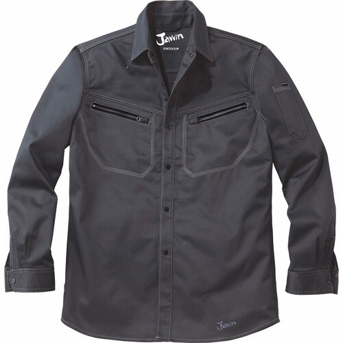 長袖シャツ 52504 プラチナグレ− M