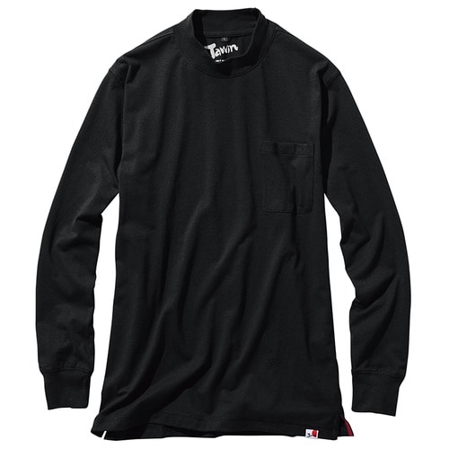 ローネックシャツ 55324 ブラツク LL