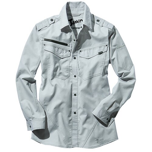 長袖シャツ 56604 シルバ− L