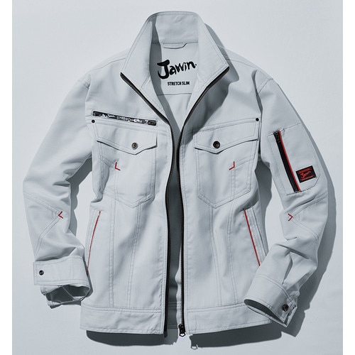 長袖ジャンパー 56800 シルバ− 5L