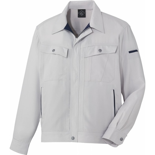 長袖ジャンパー 64100 シルバ− 4L