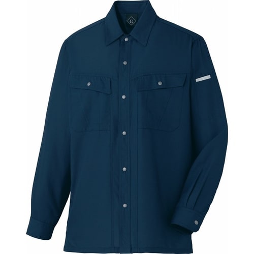 長袖シャツ 64104 ネ−ビ− 4L