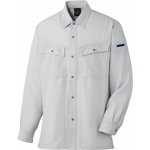 長袖シャツ 64104 シルバ− 4L