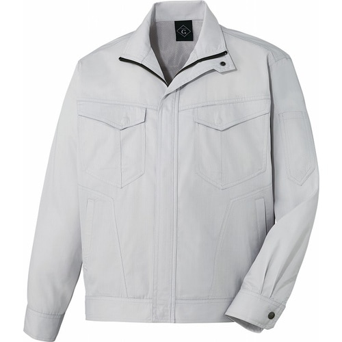 長袖ジャンパー 64200 シルバ− 5L