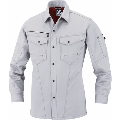 長袖シャツ 71204 シルバ− S