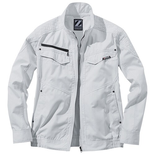 空調服長袖ブルゾン 74030 シルバ− 4L