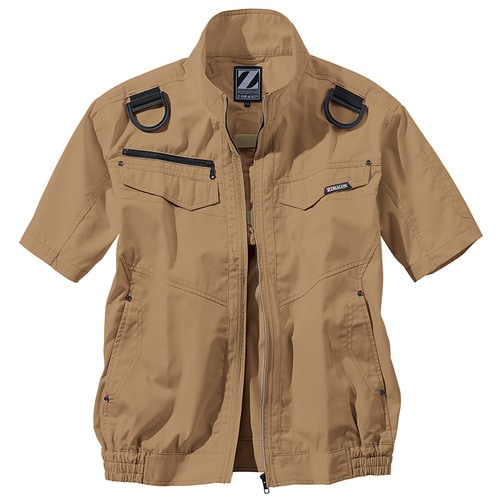 空調服半袖ブルゾン 74130 キヤメル 4L