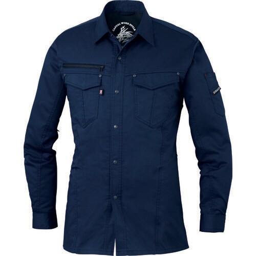 長袖シャツ 75004 ネ−ビ− EL